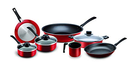 Image of Batería De Cocina Ekco Serum 17 Pzas Rojo Con Antiadherente